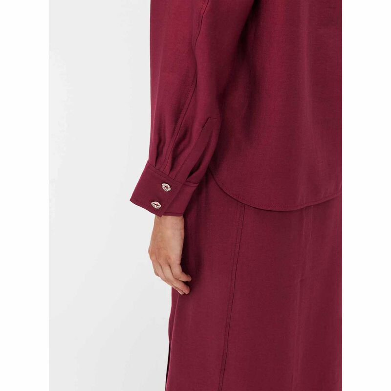 Veronika Maine Washed Twill Long Sleeve Shirt image number 2